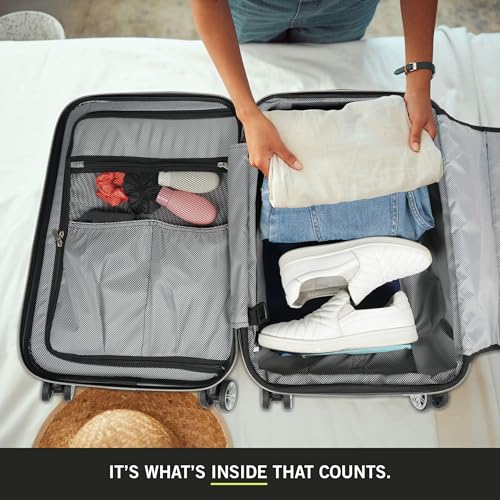 Kenneth Cole REACTION Diamond Tower Collection Lightweight Hardside Expandable 8-Wheel Spinner Travel Luggage, Deep Teal, 2-Piece Set (20" & 28")