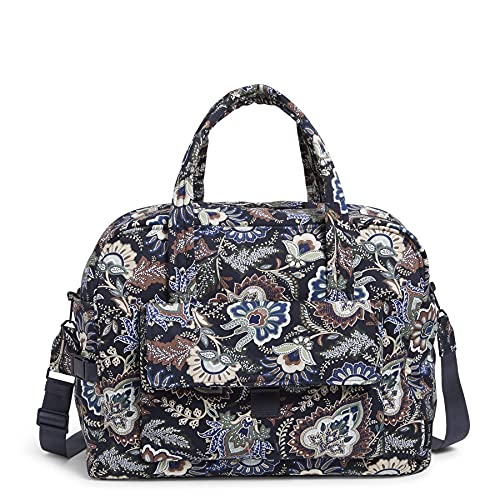 Vera Bradley Women's, Cotton Utility Travel Bag, Java Navy Camo - Recycled Cotton, One Size