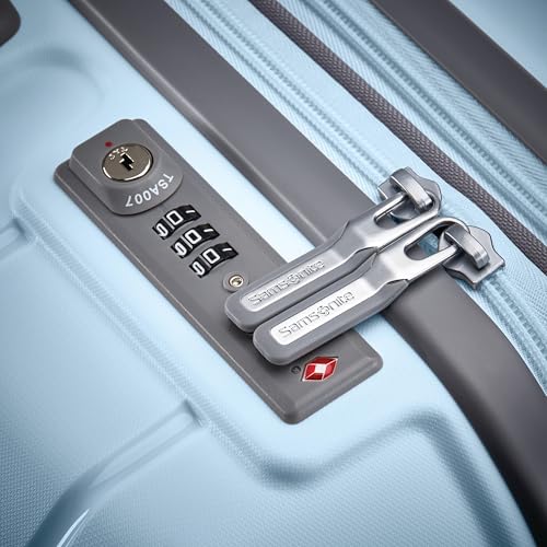 Samsonite Freeform Hardside Carry-On Luggage with Spinner Wheels - Hardshell Suitcase - TSA, Airline-Approved - Expandable Hard Shell, Smooth Rolling Wheels for Lightweight Travel - Sky Blue