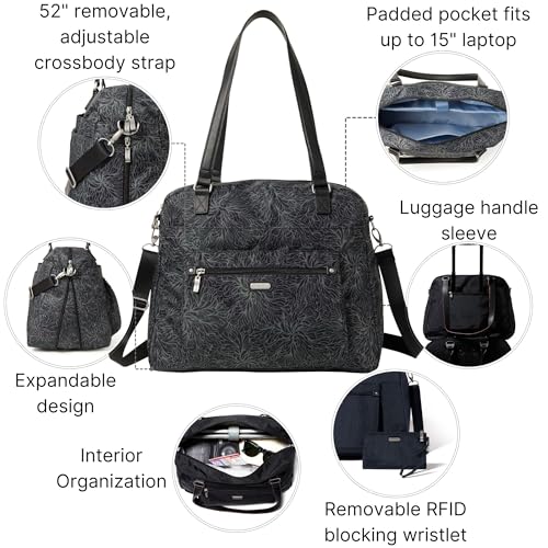 Overnight Expandable Laptop Tote - 16.5"x13.5" Lightweight Weekender Carry-on Travel Bag for Women