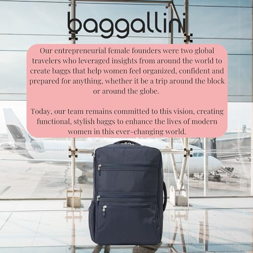 Baggallini Modern Convertible Travel Backpack - Lightweight 11.8"x17.7"x 8.5" Duffel Weekender w/Laptop Pocket