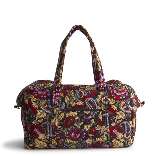 Vera Bradley Women's Premium Cotton Miramar Weekender Travel Bag, Midnight Garden Paisley, One Size