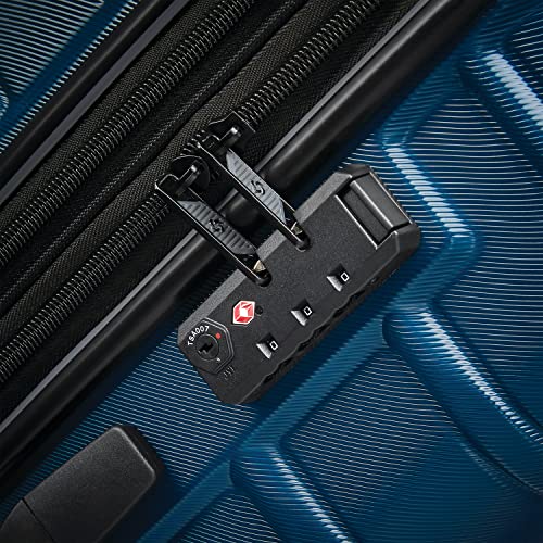 Samsonite Omni 2 Domestic Carry-On Luggage - 22x14x9 Airline-Approved - Features Expandable Polycarbonate Shell, 360° Wheels, TSA Lock - Amazon Exclusive - Lagoon Blue