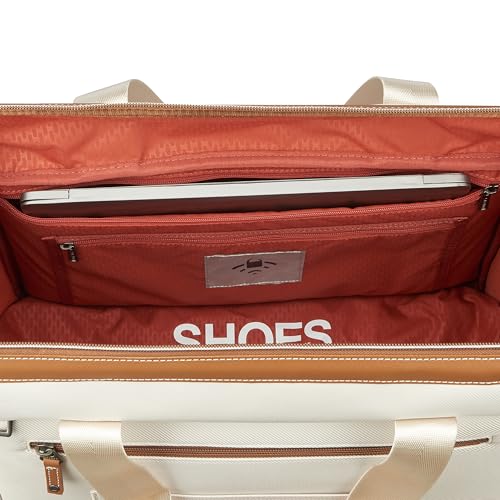 DELSEY PARIS Chatelet 2.0 - Small Weekender - Travel Duffle Bag - Carry On Duffle bag with Laptop Compartment and Shoes Pocket – Lightweight Travel Bag, Angora