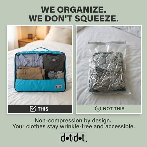 Large Packing Cubes for Travel - 5pc Packing Cubes for Suitcases - Lightweight Luggage Organizer Bags (Non-Compression)