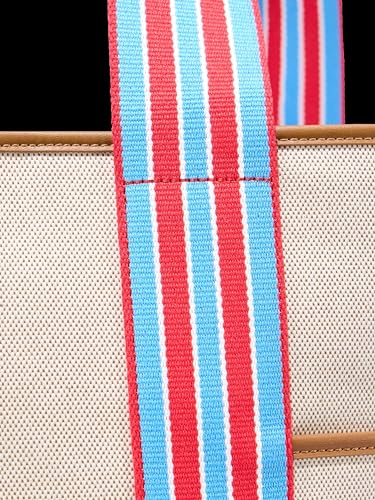 Paravel Cabana Tote Bag | Made with Recycled Canvas Material & Vegan Leather | Premium Everyday Tote Bag | Paloma, Large