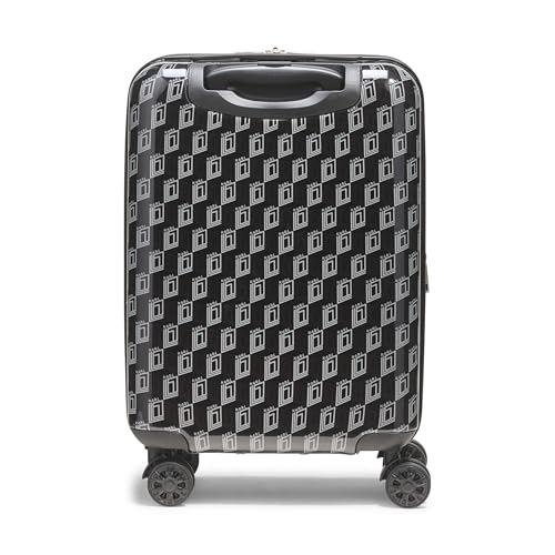 KARL LAGERFELD Paris Unisex Luggage Suitcase,Black/Grey,Small