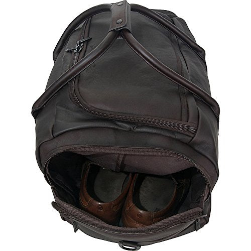Kenneth Cole REACTION Duff Guy Colombian Leather 20" Single Compartment Top Load Travel Duffel Bag, Cognac