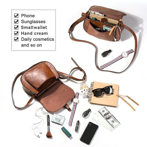 Crossbody Bags for Women Small Saddle Purse and Boho Cross Body Handbags
