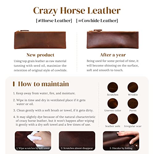 S-ZONE Genuine Leather Tote Bag Large Shoulder Purse Work Vintage Handbag for Women-dark brown