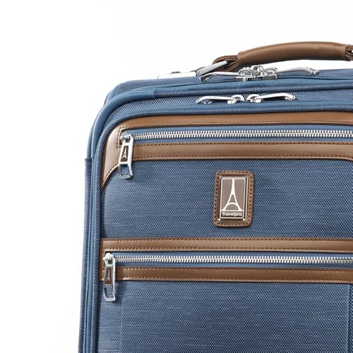 Travelpro Platinum Elite Carry-On Luggage Spinner, Coastal Blue, 21-Inch