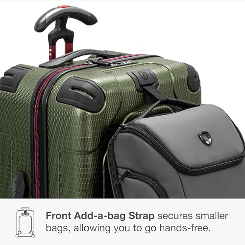 Traveler's Choice Maxporter II Polycarbonate Hardside Trunk with Spinner Wheels, Green, 28-Inch Medium Trunk