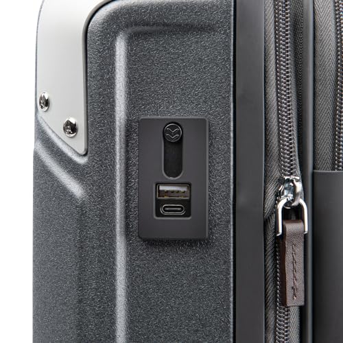 Travelpro Platinum Elite Hardside Expandable Carry on Luggage, 8 Wheel Spinner, TSA Lock, Hard Shell Polycarbonate Suitcase, Vintage Grey, Carry on 21-Inch
