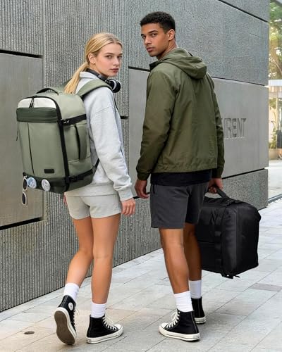 LOVEVOOK 40L Travel Backpack for Women, Airline Approved Carry On Luggage with 3 Cubes Accessories, TSA Personal Item Travel Cruise Essentials, Waterproof Weekender Overnight Bags fits 17" Laptop