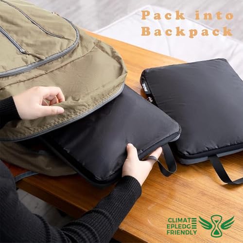 BAGAIL 6 Set Ultralight Compression Packing Cubes Packing Organizer for Travel Accessories Luggage Suitcase Backpack(70D Black)