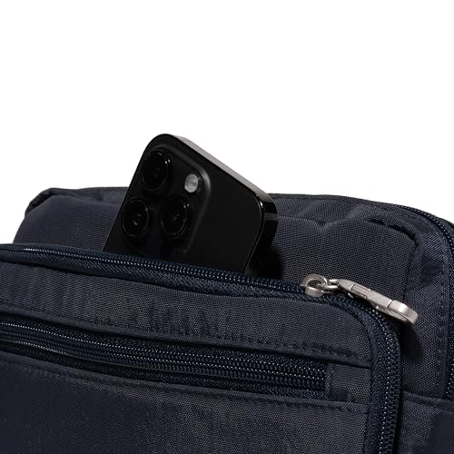 Baggallini Securtex Anti-theft Belt Bag 8.8"x5.5" Crossbody Fanny Pack for Women RFID Wallet Locking Zipper Travel Purse