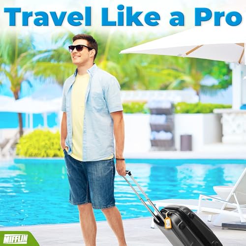 Mifflin-USA Luggage Tags (Assorted, 6 PK), Bag Tag for Baggage, Suitcase Tags Bulk