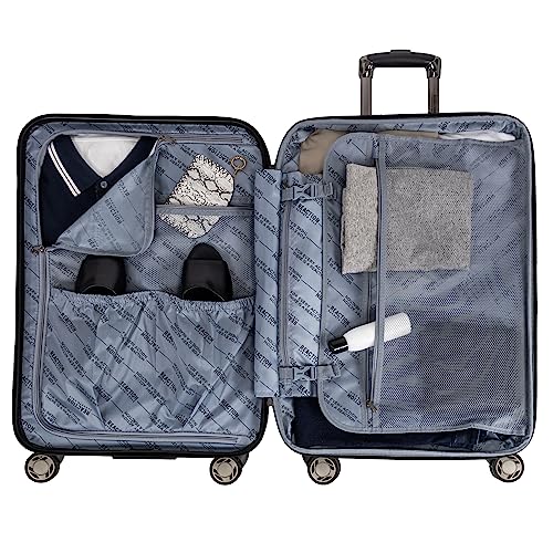 Kenneth Cole REACTION Renegade Luggage Expandable 8-Wheel Spinner Lightweight Hardside Suitcase, Seafoam, 24-Inch Checked