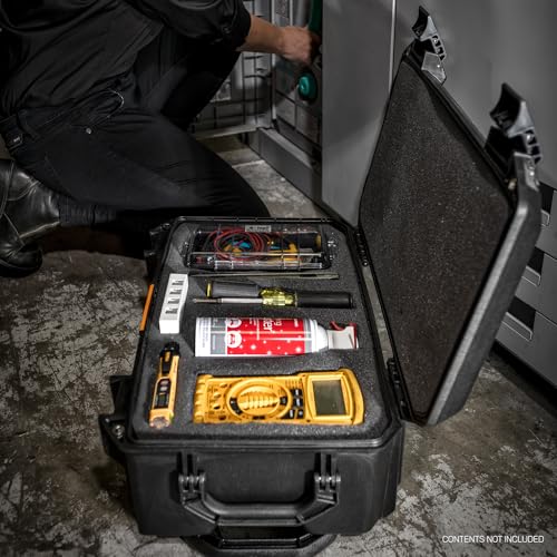Pelican Vault v525 Case with Foam for Equipment, Electronics Gear, Camera, Drone (Black)