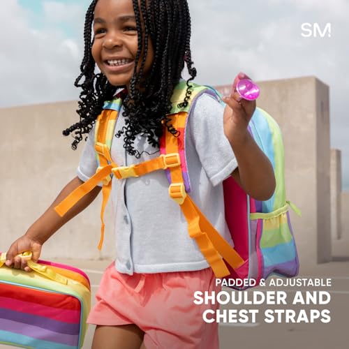 Simple Modern Medium Disney Toddler Backpack for School Girls and Boys | Kindergarten Elementary Kids Backpack | Fletcher Collection | Kids - 15" tall | Princess Rainbows