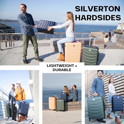 Skyway Luggage Silverton Hardside Collection – Lightweight Durable Suitcases with Wheels, Expandable Luggage for Travel Essentials with TSA Lock, 28-inch Large Checked, Thyme
