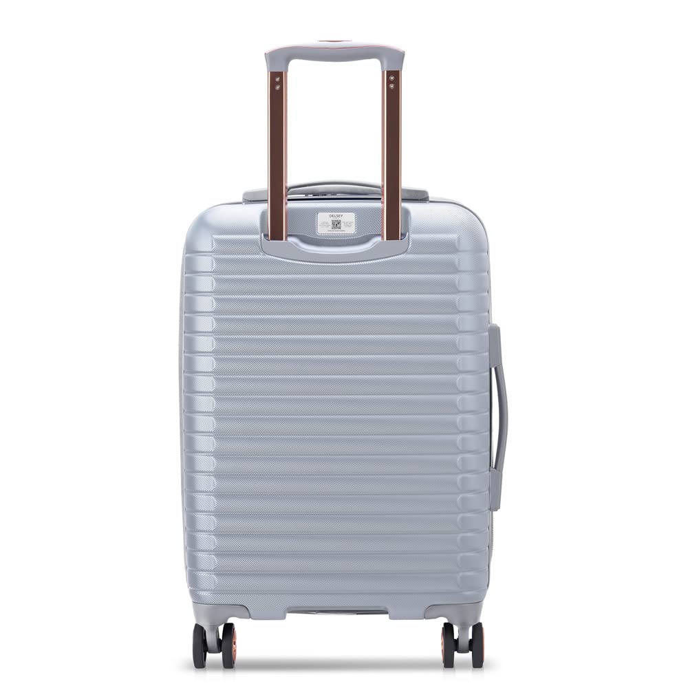 DELSEY PARIS Cruise 3.0 Hardside Expandable Luggage with Spinner Wheels, Platinum, Carry on 20 Inch