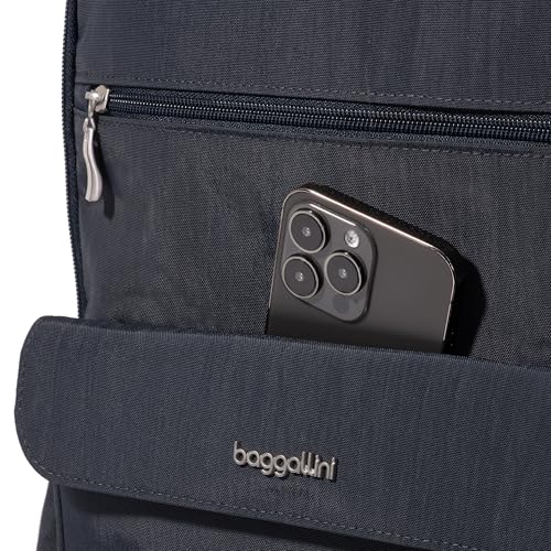 Baggallini Everyday Laptop Backpack - 11x15.5 Lightweight Water-Repellent Nylon Travel Bag w/Padded Laptop Sleeve & RFID