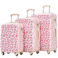 Merax Suitcase Set, Hardshell Luggage Sets 3 Piece with Spinner Wheels, Expandable Durable Suitcase with TSA Lock Lightweight 20" 24" 28", Pink Leopard