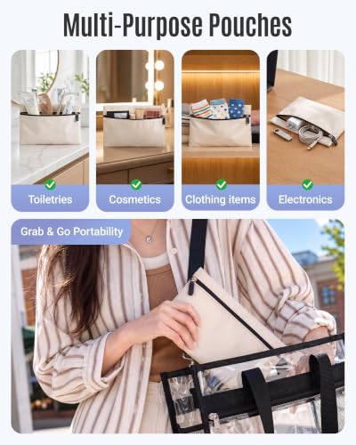 LIGHT FLIGHT 8 Set Packing Cubes for Travel, Durable Travel Essentials for Cruish Ship, Suitcase Organizer Packing Bags (8-Pack 1L+2M+1S+1Shoe Bag+2Toiletry Bags+1Laundry Bag)