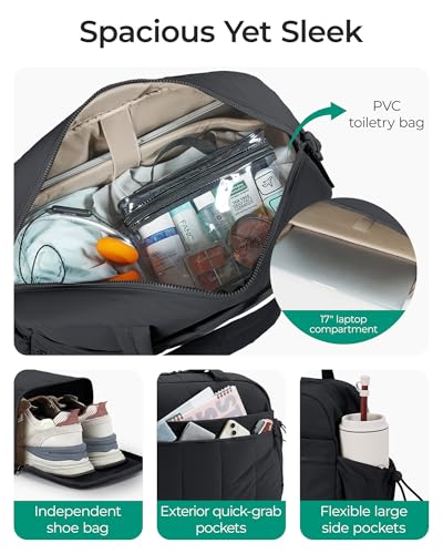 BAGSMART Gym Bag for Women, Duffle Bag for Travel with Wet Pocket, Lightweight Carry on Weekender Duffel, Water Resistant