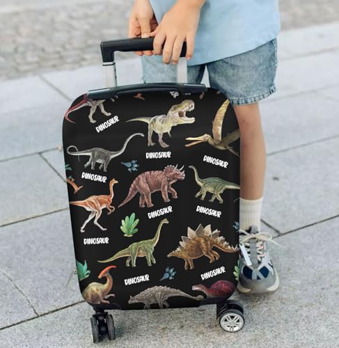 Subvise Dinosaur Suitcase Cover for Dinosaur Lover,Suitcase Protector Elastic Luggage Cover Anti-scratch (Medium (22-24in))