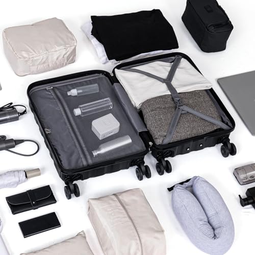 Eeeza Luggage Sets 5 Piece, Suitcases with Wheels, ABS Hard Case Luggage with TSA Lock Spinner Wheels, Carry On Luggage Set(5 Piece Sets (20"/24"/28"/DB/TB))