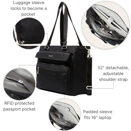 Modern Laptop Tote - Lightweight 18"x11.75" Work Tote Bag for Women - Travel Carry On Bag