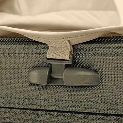 Briggs & Riley 26" Medium Expandable Spinner - Checked Luggage for Travel, Suitcases with Wheels, Softside Rolling Bag for Men & Women, Self-Repairing Zipper - Baseline Collection, Olive
