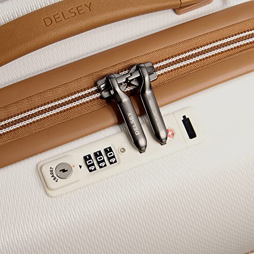 DELSEY PARIS Chatelet Air 2.0 - Hardside Carry-On Luggage 19 Inch - 360° Spinner Wheels - TSA Lock - USB Port - 10-Year Warranty - Lightweight Polycarbonate Travel Suitcase, Angora