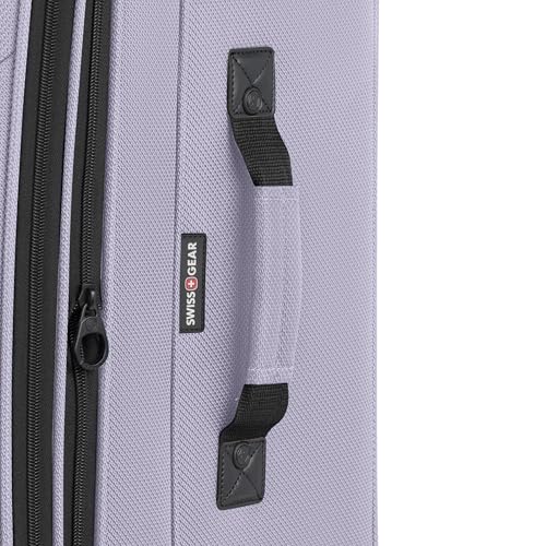 SWISSGEAR Sion Softside Expandable Spinner Luggage Durable Lightweight Travel Suitcase, Evening Haze, Checked-Large