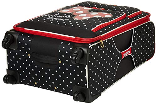 American Tourister Disney Softside Luggage with Spinner Wheels, Minnie Mouse Red Bow, Checked-Large 28-Inch
