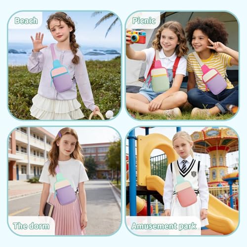 Birthday Gifts for 8 9 10 11 12 Year Old Teens Girls Kids, Fanny Pack Crossbody Bag Sling Belt Bags Purse, Dorm Travel Essentials for Girls Fashion, Preppy Tween Teen Girl Gift Trendy Stuff