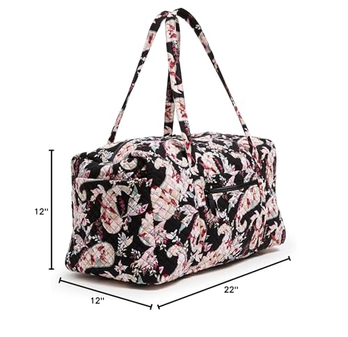 Vera Bradley Women's Cotton Large Travel Duffel Bag, Botanical Paisley, One Size