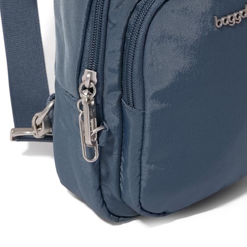 Securtex® Anti-Theft Daytripper Sling - 7x12" Travel Safe Crossbody Bag w/Locking Zippers, Slash-Resistance