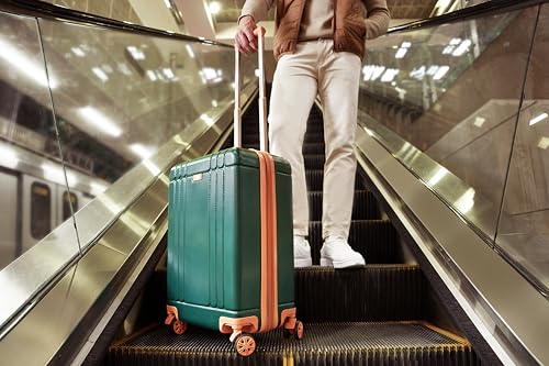 Dockers Hooper Hardside Expandable 8-Wheel Spinner Travel Carry On Luggage, 20-Inch, Ponderosa Pine