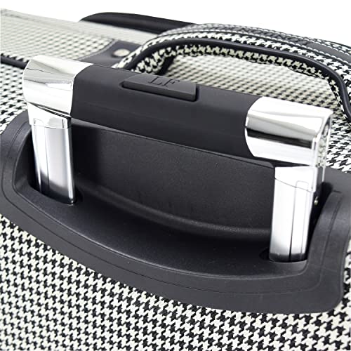 London Fog Oxford III 29" Expandable Spinner Black-White Houndstooth