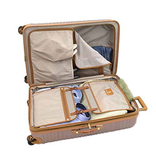 London Fog Chelsea 25" Expandable Spinner Rose Gold w/Sand