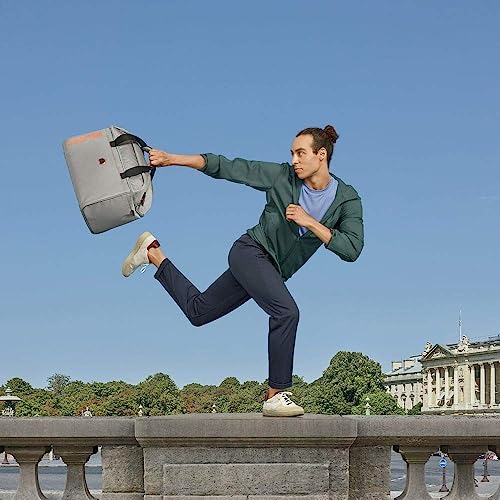 DELSEY Paris Egoa Travel Duffel Bag made from 100% Recycled Materials, Light Gray, 18 Inch