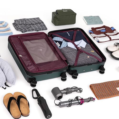 Eeeza Expandable Luggage Sets 5 Piece,Suitcases with Detachable Wheels,ABS Hard Case Luggage with TSA Lock Spinner Wheels,Carry On Luggage Set