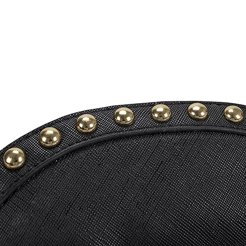 BADGLEY MISCHKA Bridgette Black Studded Vegan Leather Belt Bag | Sling | Fanny Pack | Cross Body Bag
