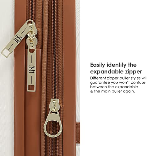 Badgley Mischka Grace 3 Piece Expandable Retro Luggage Set, 3 Piece Set