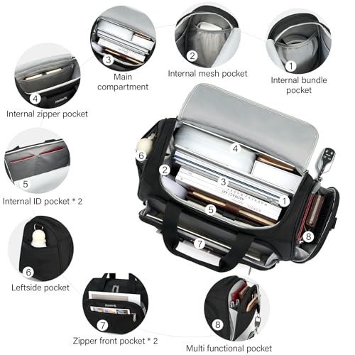 Hanke Underseat Carry On luggage Bags for Travel, Foldable Travel Bags for Women, Soft Lightweight Personal Item Travel Bag Small Carry On Bags for Airplanes, Travel Tote Bags for Women Men.（Black）