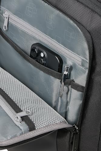American Tourister Take2Cabin Pro Ryanair/Wizz Air/Vueling Cabin Bag (40 x 30 x 20 cm, 26.5 L, 0.60 kg) - Underseat Hand Luggage, Aeroplane Backpack S/M Underseat - Black (Flash Black)