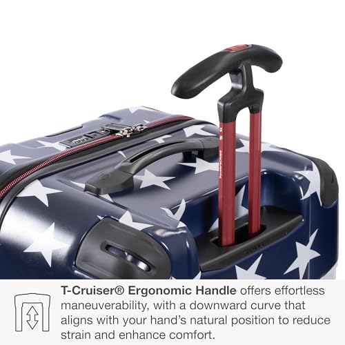 Traveler's Choice Maxporter II Polycarbonate Hardside Trunk with Spinner Wheels, American Flag, 31-Inch Large Trunk